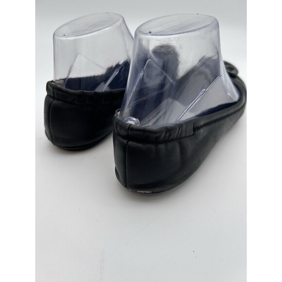 Tory Burch Matte Black Minnie Travel Ballet Flats Womens 6.5 Worn See Pics - Picture 3 of 11